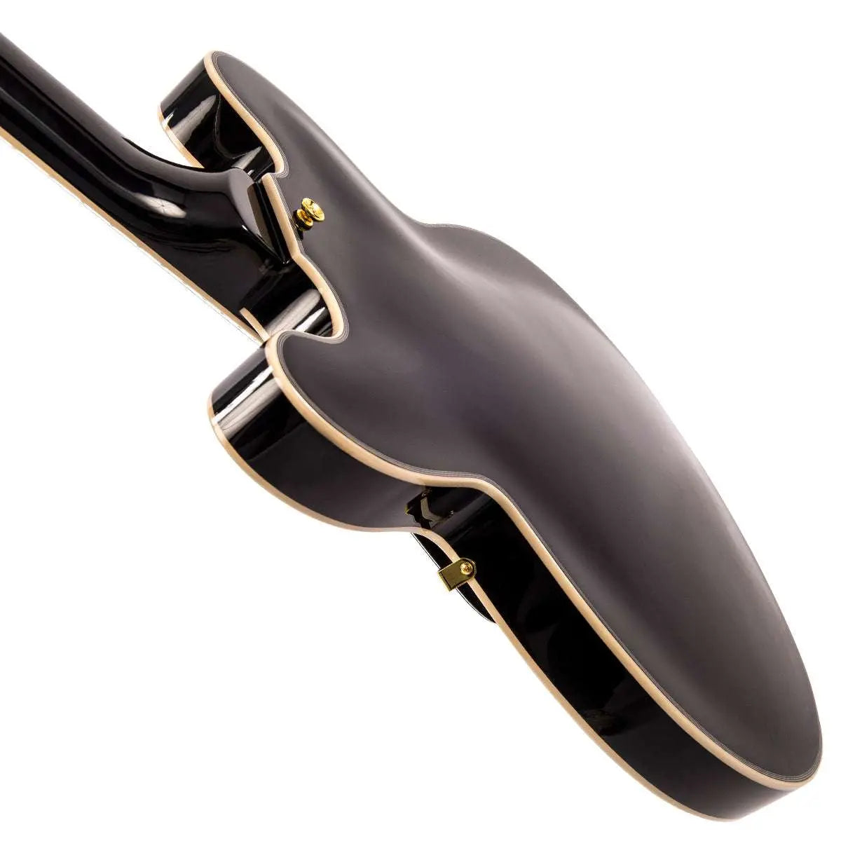 Vintage VSA500 ReIssued Semi Acoustic Guitar ~ Boulevard Black - Richards Guitars Of Stratford Upon Avon