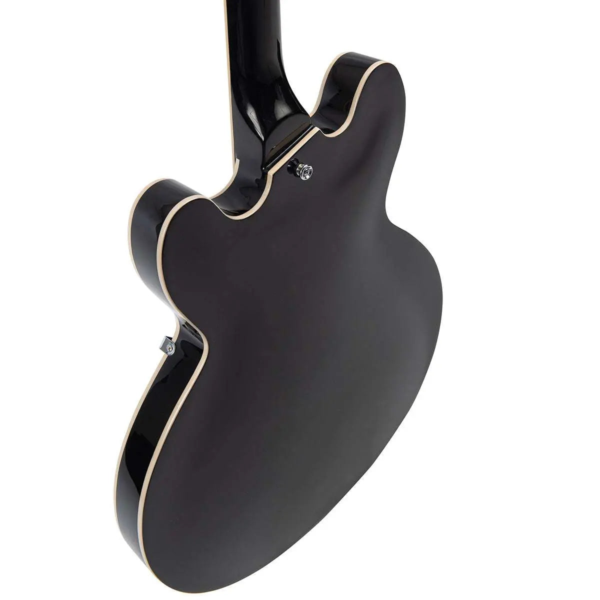 Vintage VSA500P ReIssued Semi Acoustic Guitar ~ Boulevard Black - Richards Guitars Of Stratford Upon Avon