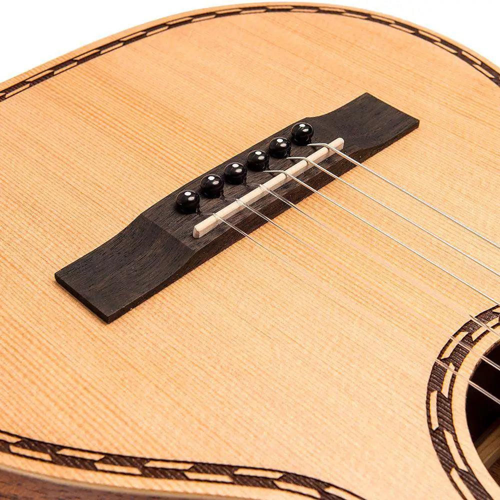 Vintage VTR800VC 'Viator' Paul Brett Acoustic Travel Guitar ~ Nylon Strung ~ Natural - Richards Guitars Of Stratford Upon Avon