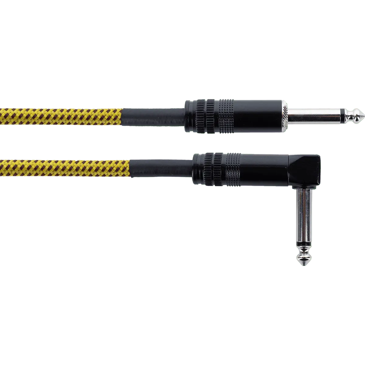 Cordial ECL EI5PR-TWEED-YE 5 Metre Tweed Guitar Cable w'Angled Jack