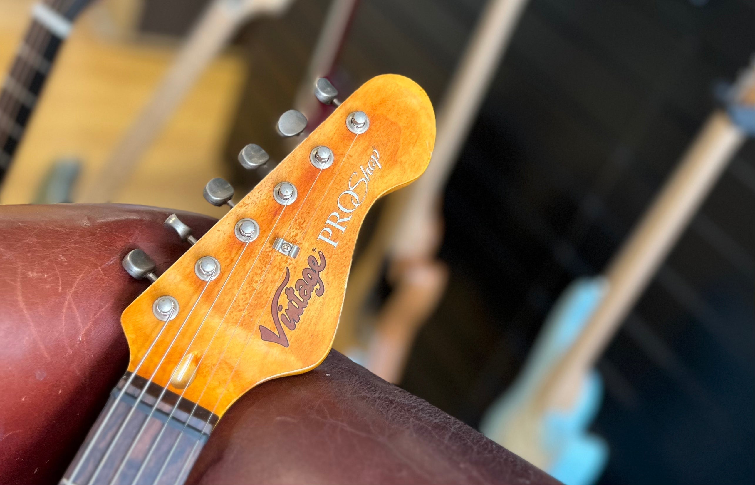 Vintage ProShop "Industrial Punk" Custom V6 in Radioactive Bubblegum Pink & FREE Custom Pro Setup, Chitarra elettrica in vendita da Richards Guitars.