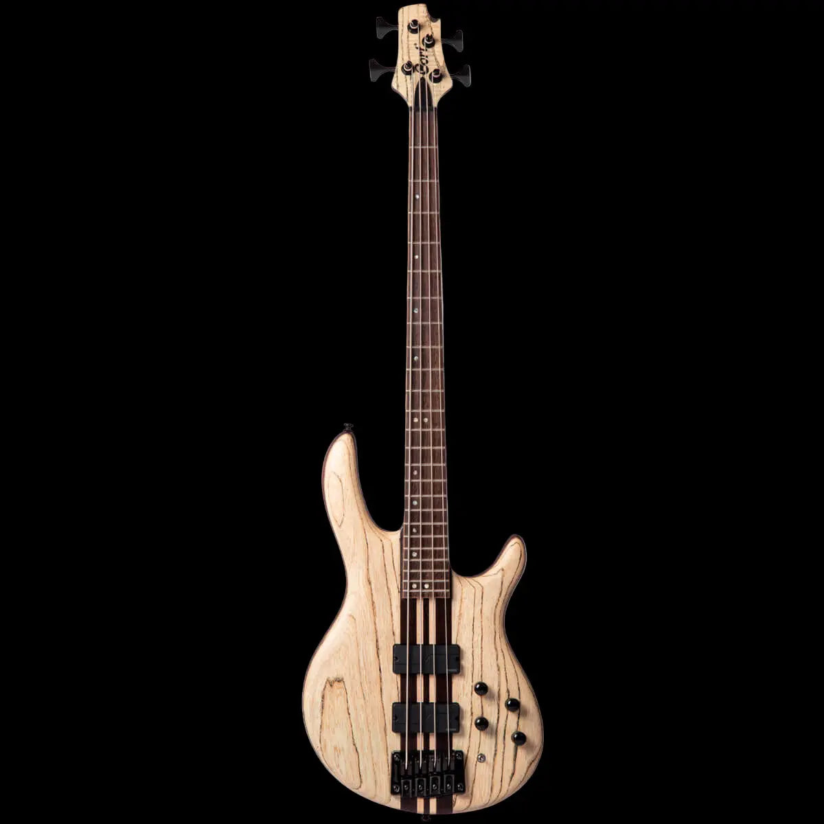 Cort A4 Ultra As, Etched Naturalural Black w/case Bass Guitar - Richards Guitars Of Stratford Upon Avon