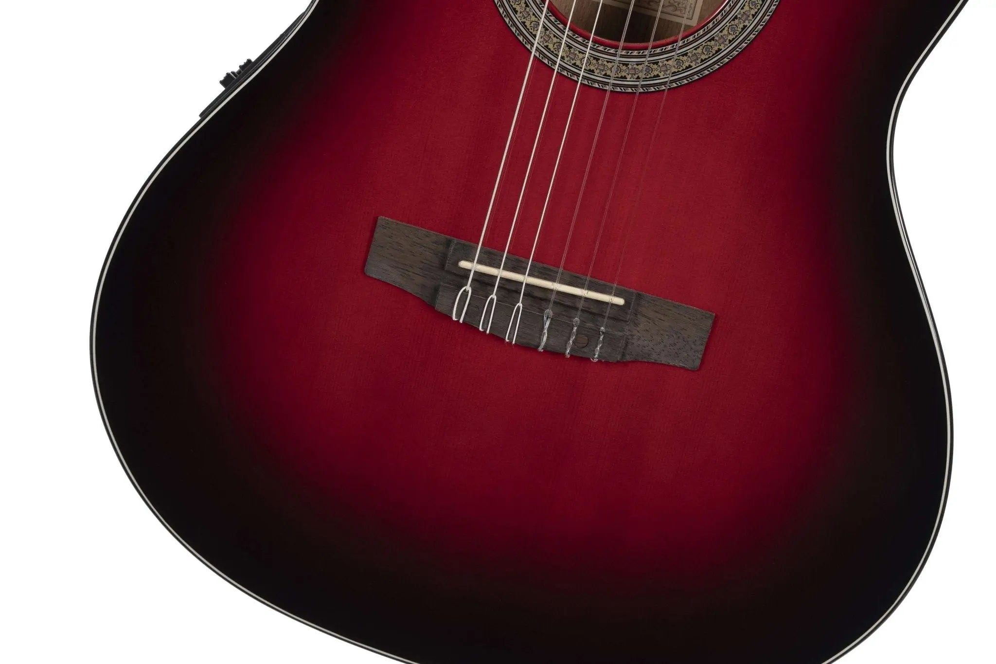 Cort Jade E Nylon Burgundy Red Burst - Richards Guitars Of Stratford Upon Avon