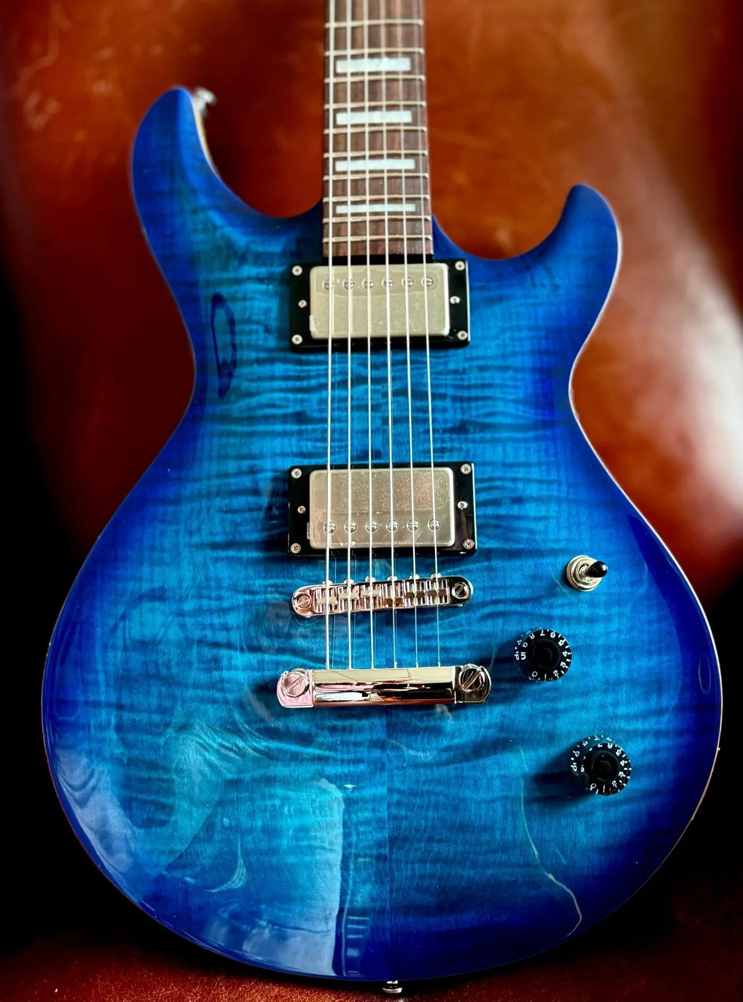 Cort M600BB Blue Burst. Awesome Set Neck Electric Guitar For PRS Lovers. Top Recommendation. - Richards Guitars Of Stratford Upon Avon