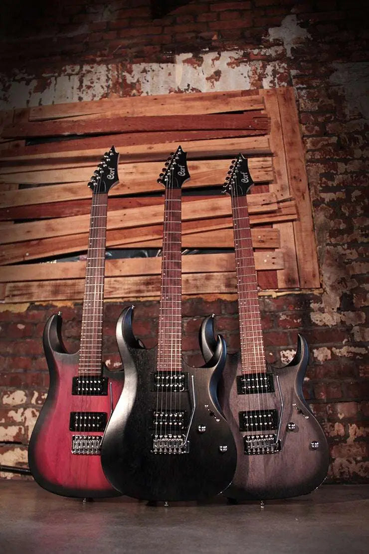 Cort X100 Open Pore Black - Richards Guitars Of Stratford Upon Avon