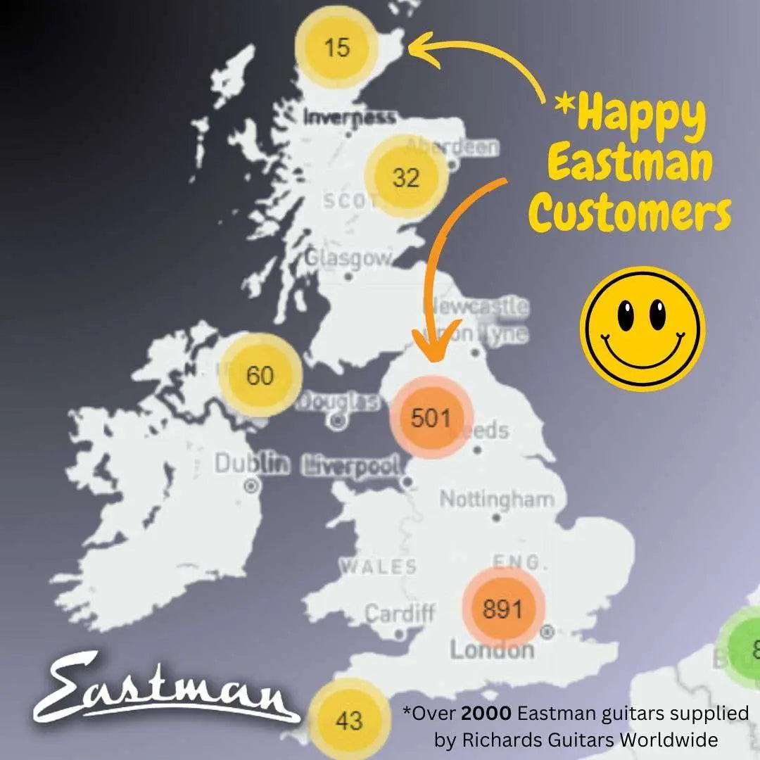 Eastman E22OOSS/v - SB Acoustic Guitar (Price inc. Custom Pro Setup Package) - Richards Guitars Of Stratford Upon Avon