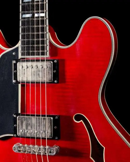 Eastman T59L/V - RD, Semi - Hollow, Red Varnish Finish, Seymour Duncan Pickups (Price inc. Custom Pro Setup Package) - Richards Guitars Of Stratford Upon Avon