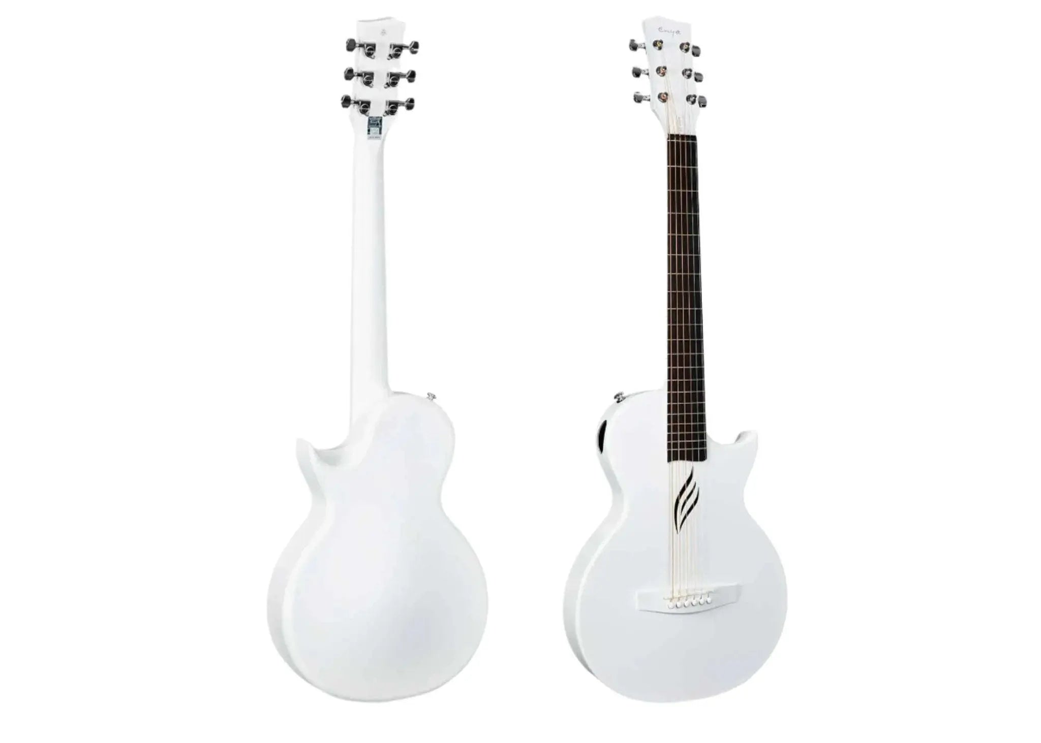 Enya Nova Go White Carbon Fibre 1/2 size Travel Guitar - Richards Guitars Of Stratford Upon Avon