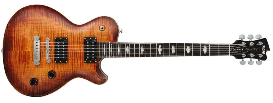 FGN Expert Flame, Electric Guitar, Vintage Violin (VV) EFLFMR With Hard Case - Richards Guitars Of Stratford Upon Avon