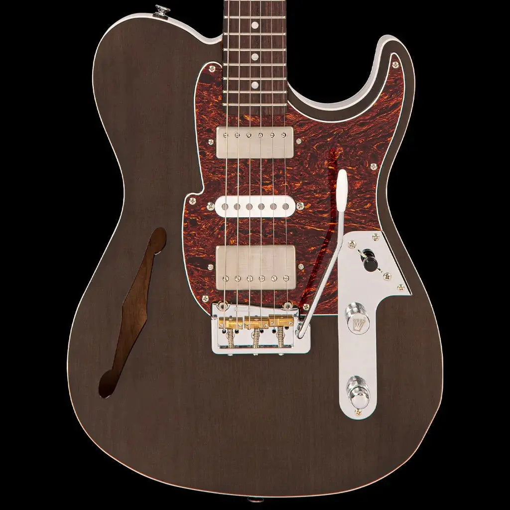 FRET KING COUNTRY SQUIRE SEMITONE DELUXE - THRU BLACK (Includes Our £85 Pro Setup Free) - Richards Guitars Of Stratford Upon Avon