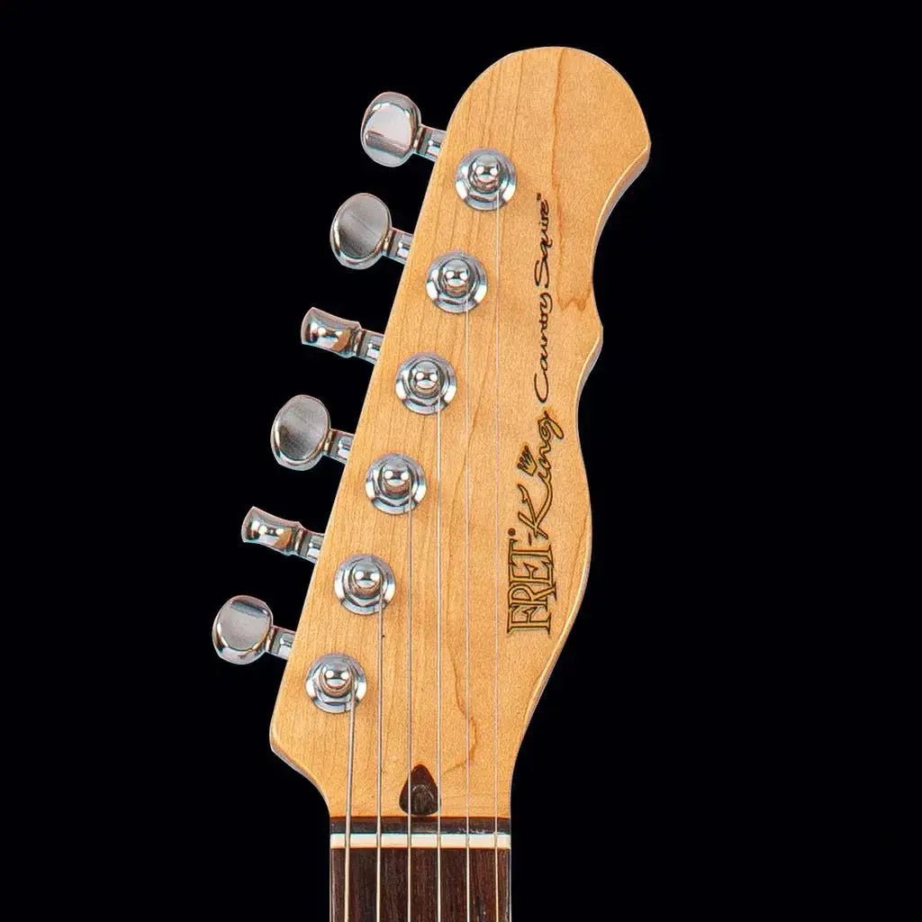 FRET KING COUNTRY SQUIRE SEMITONE DELUXE - THRU RED (Includes Our £85 Pro Setup Free) - Richards Guitars Of Stratford Upon Avon