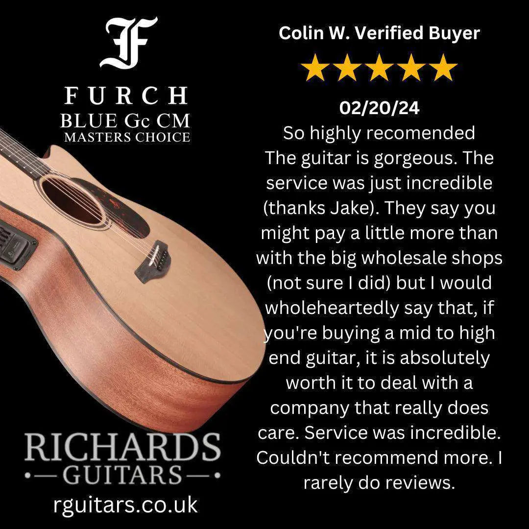 Furch Blue Gc - CM SPE Master's Choice Grand Auditorium (cutaway) Electro Acoustic Guitar (2025 CNR Active Upgrade Model) - Richards Guitars Of Stratford Upon Avon