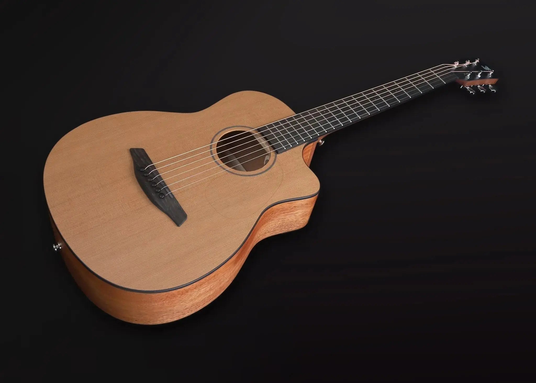 Furch Pioneer CM: Western red cedar top with African mahogany back and sides (Furch Mini / Travel Guitar) (2025 CNR Active Upgrade Model) - Richards Guitars Of Stratford Upon Avon