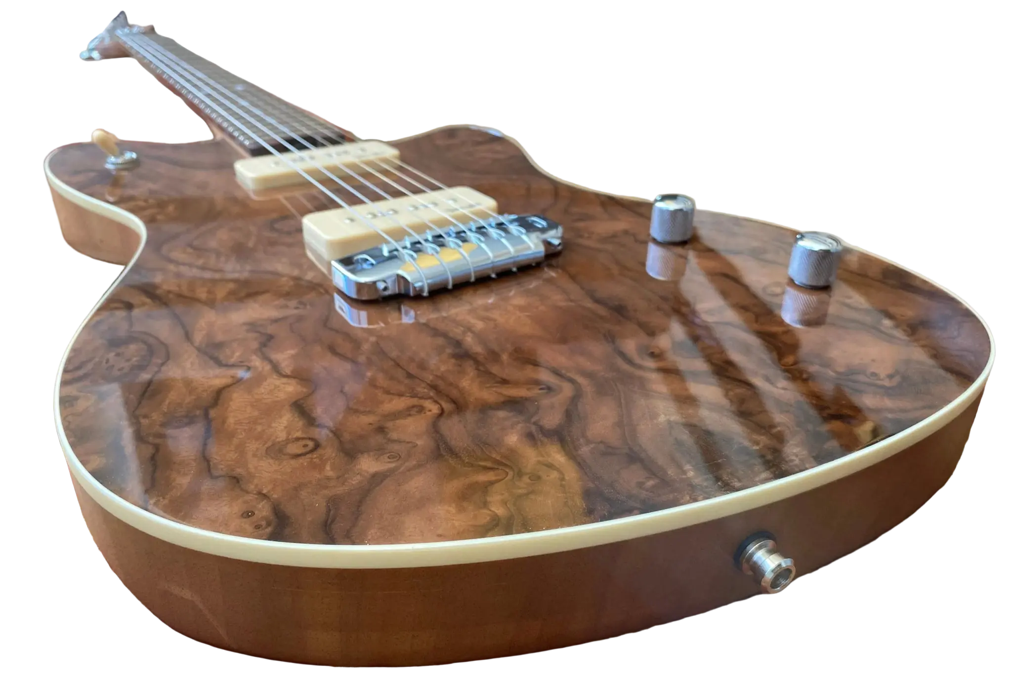 Gordon Smith Gatsby Deluxe Burled Walnut Custom - Richards Guitars Of Stratford Upon Avon