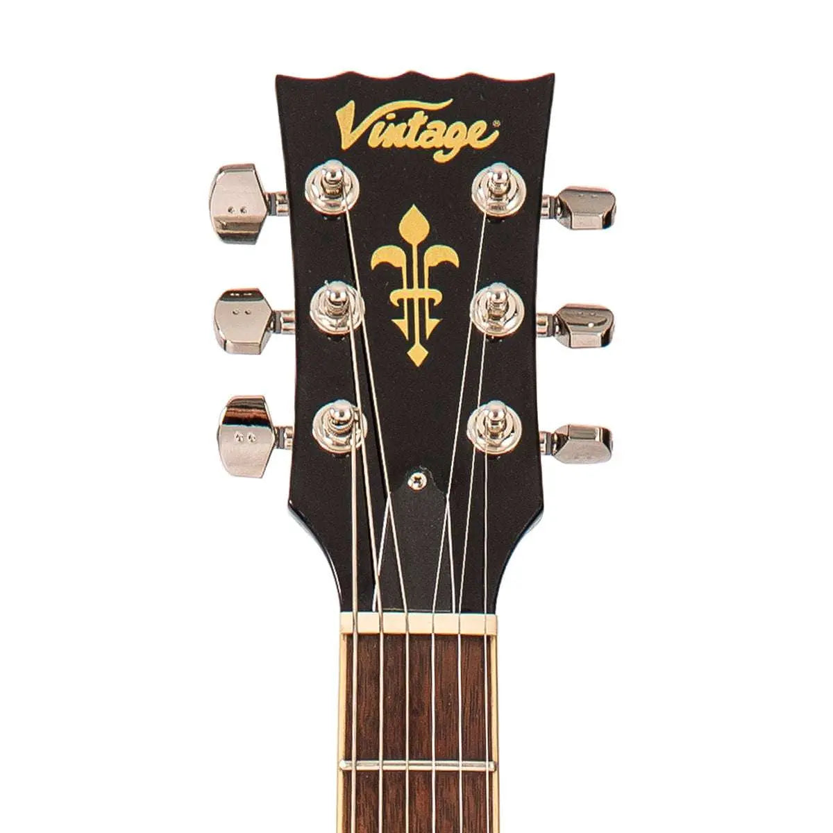 IN BUILD: - Vintage V100 ProShop Unique ~ Flamed Purple Burst - Richards Guitars Of Stratford Upon Avon