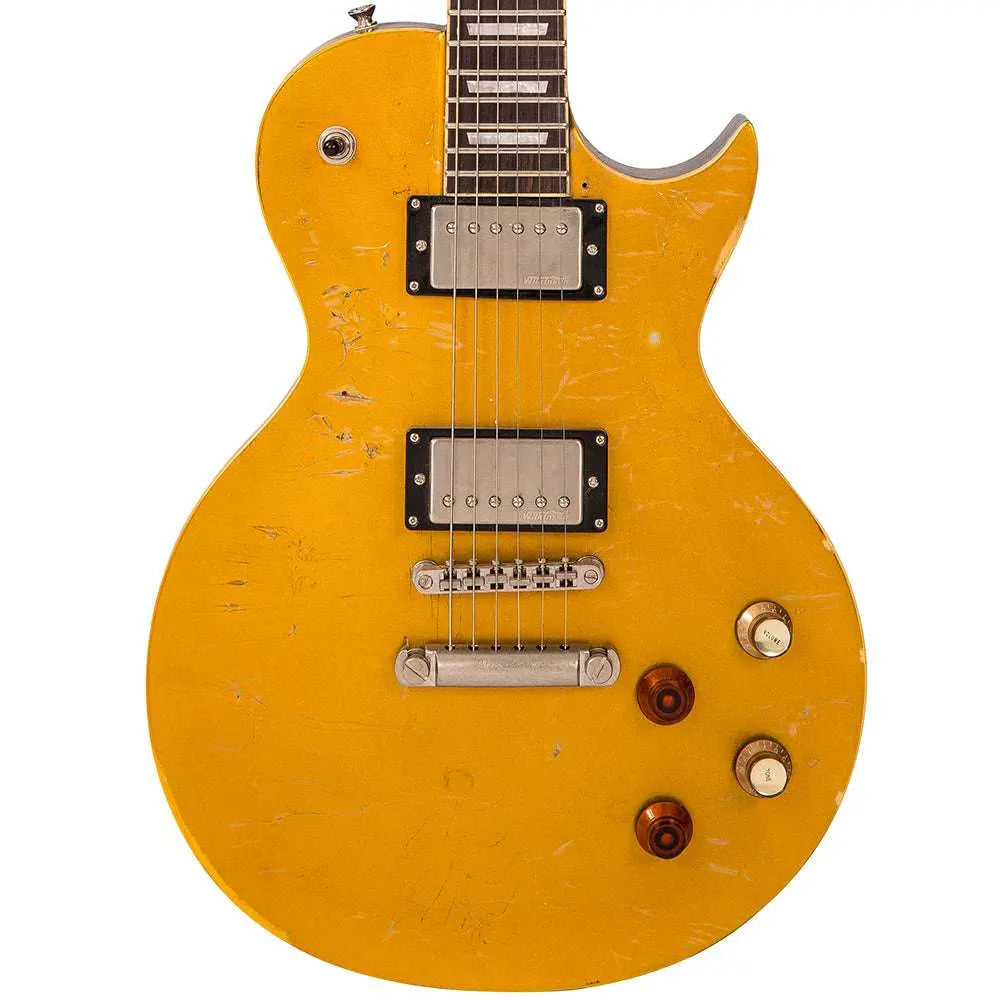 IN BUILD: - Vintage V100 Proshop Unique ~ Gold Top - Richards Guitars Of Stratford Upon Avon