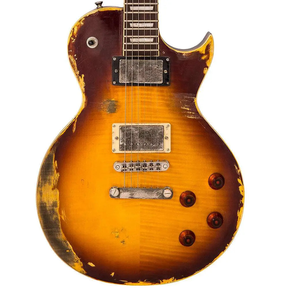 IN BUILD: - Vintage V100 ProShop Unique ~ Tobacco Sunburst - Richards Guitars Of Stratford Upon Avon