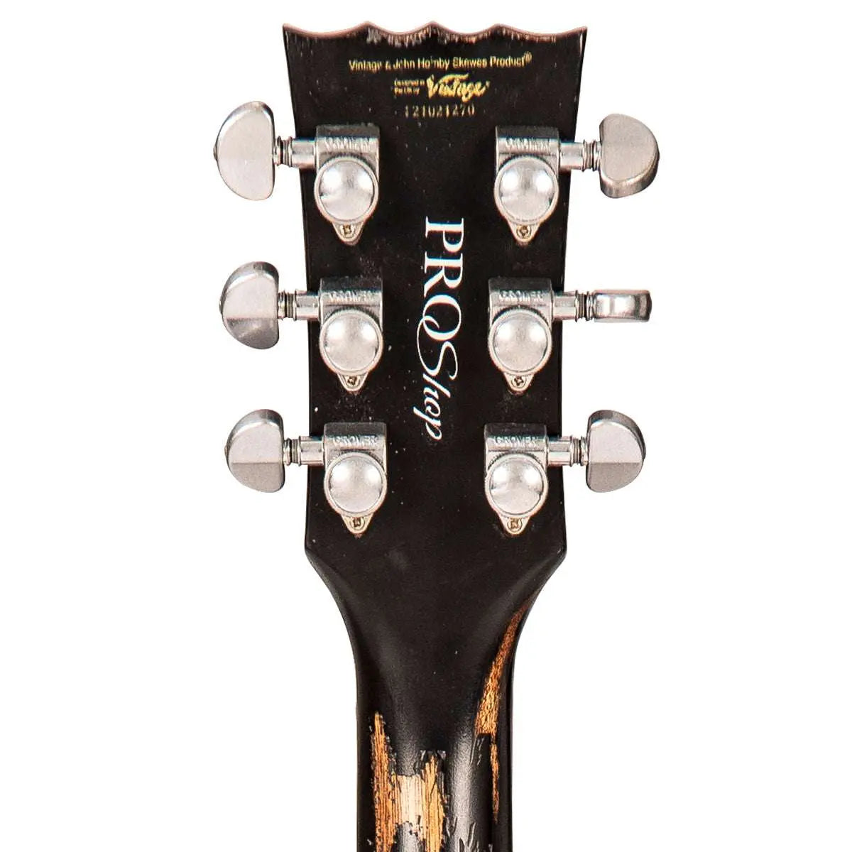 IN BUILD: - Vintage V100 ProShop Unique ~ Vintage Black - Richards Guitars Of Stratford Upon Avon