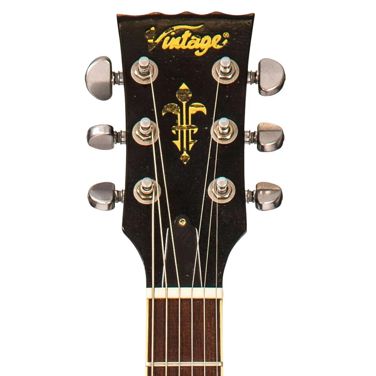 IN BUILD: - Vintage V100 ProShop Unique ~ Vintage Black - Richards Guitars Of Stratford Upon Avon