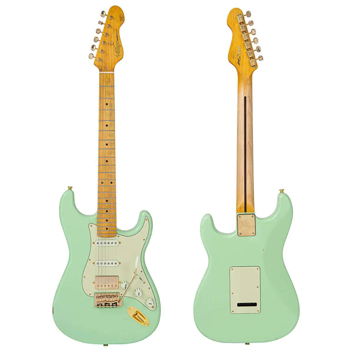 IN BUILD: - Vintage V6 ProShop Custom Build ~ Light Distressing Surf Green - Richards Guitars Of Stratford Upon Avon