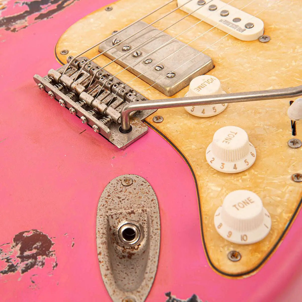 IN BUILD: - Vintage V6 ProShop Custom - Build ~ Radioactive Bubblegum Pink (Contact: Richards Guitars. www.rguitars.co.uk) - Richards Guitars Of Stratford Upon Avon