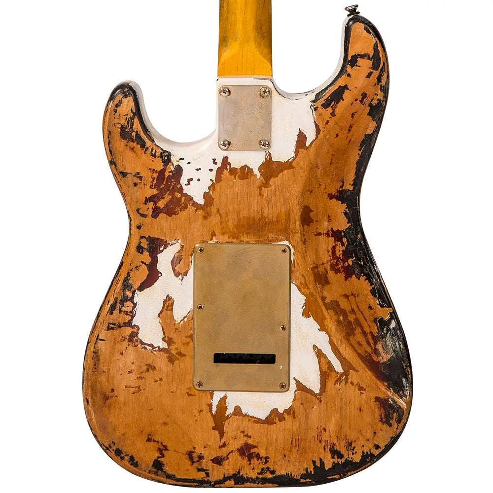 IN BUILD: - Vintage V6 ProShop Unique ~ Olympic White Gold - Richards Guitars Of Stratford Upon Avon