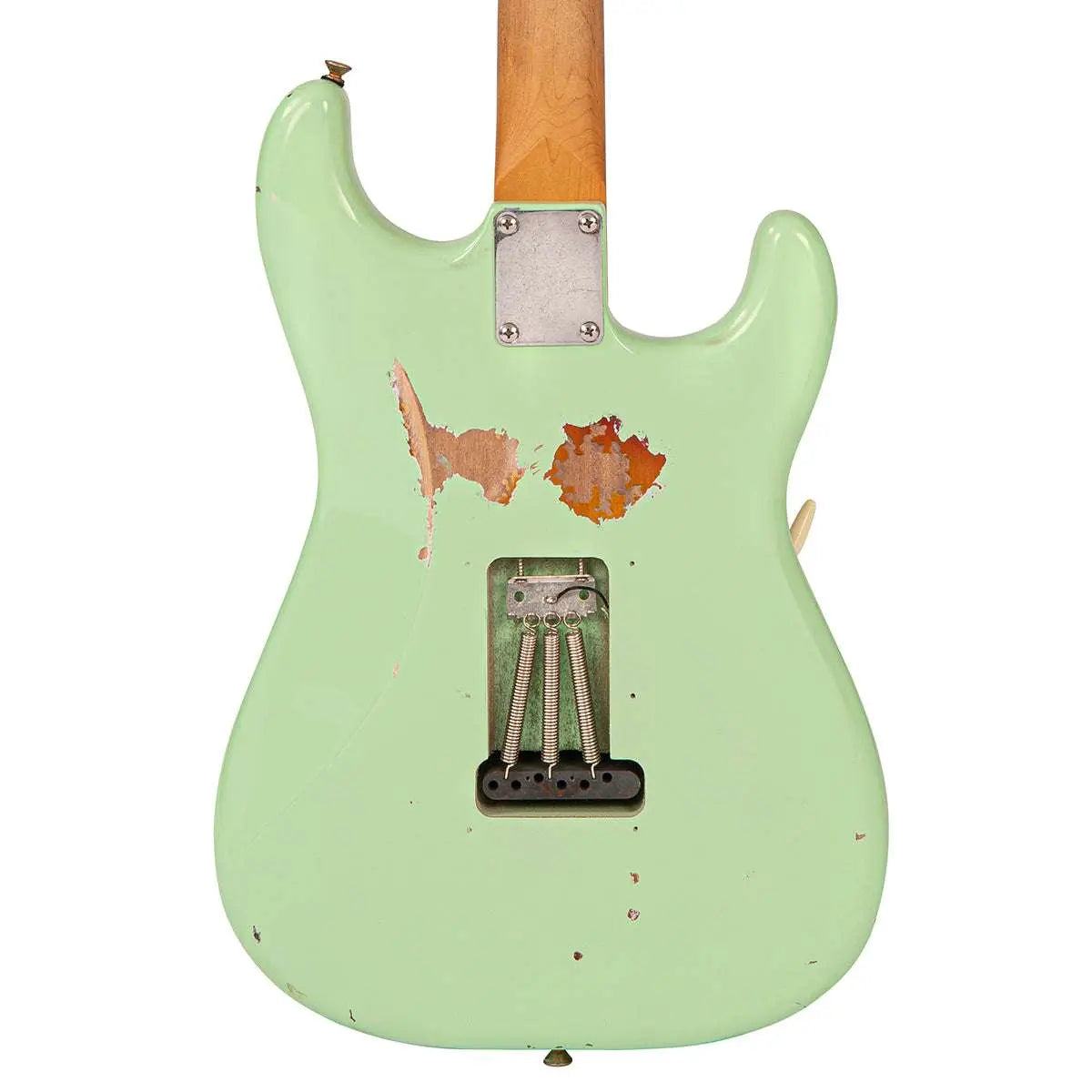 IN BUILD: - Vintage V6 ProShop Unique ~ Surf Green over Sunburst ~ Left Handed - Richards Guitars Of Stratford Upon Avon