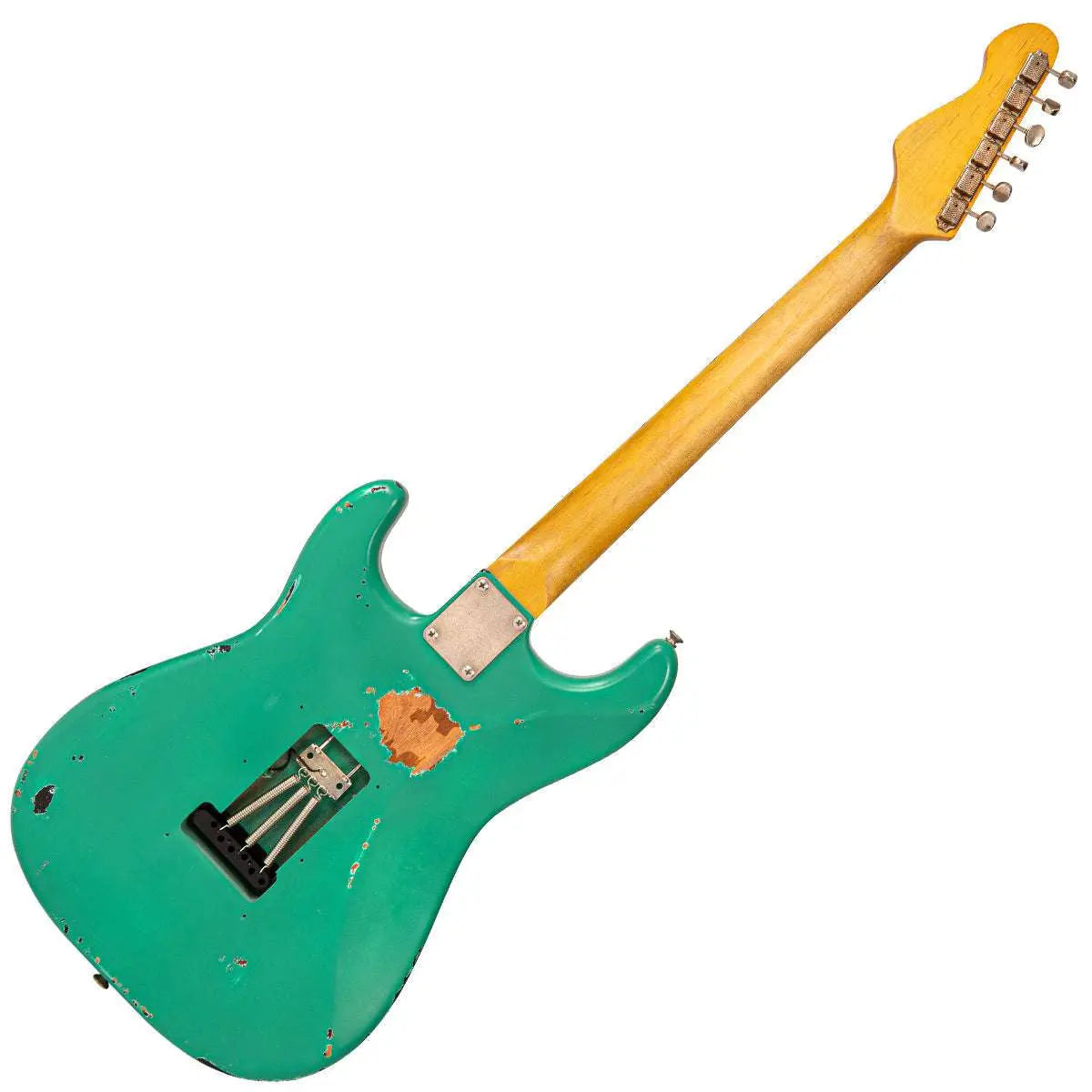IN BUILD: - Vintage V6 ProShop Unique ~ Surf Green over Sunburst ~ Left Handed - Richards Guitars Of Stratford Upon Avon