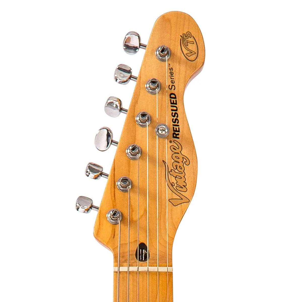 IN BUILD: - Vintage V75 ProShop Unique ~ Laguna Blue Paisley - Richards Guitars Of Stratford Upon Avon