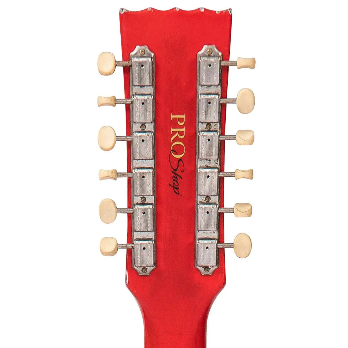 IN BUILD: - Vintage VSA500 - 12 ProShop Unique ~ Aged Red over Sunburst - Richards Guitars Of Stratford Upon Avon