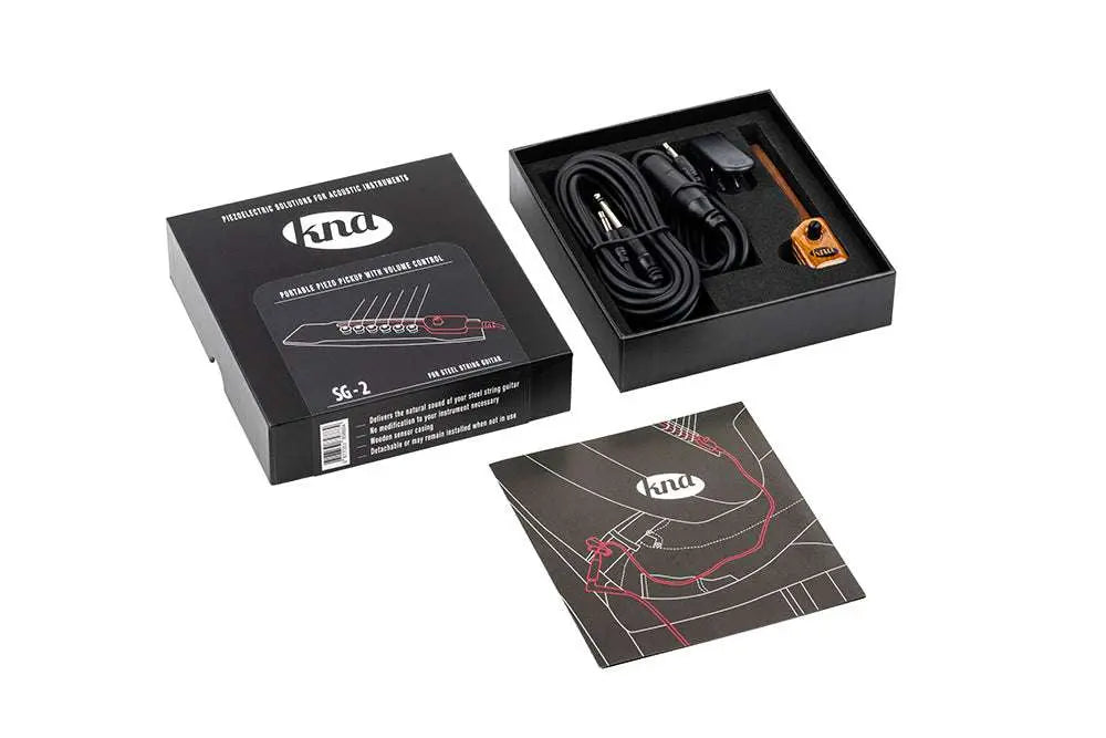 KNA SG2 SIMPLE Piezo Electro Acoustic Guitar Pickup System - NO DRILLING - NO BATTERIES - Richards Guitars Of Stratford Upon Avon