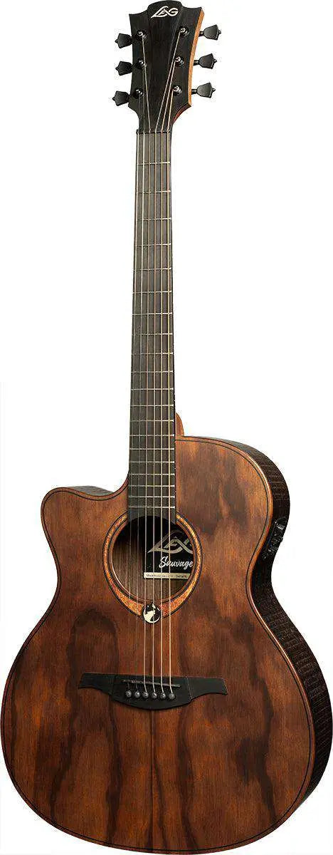 LAG Sauvage Auditorium Left - Handed Cutaway Electro Acoustic Guitar - Richards Guitars Of Stratford Upon Avon