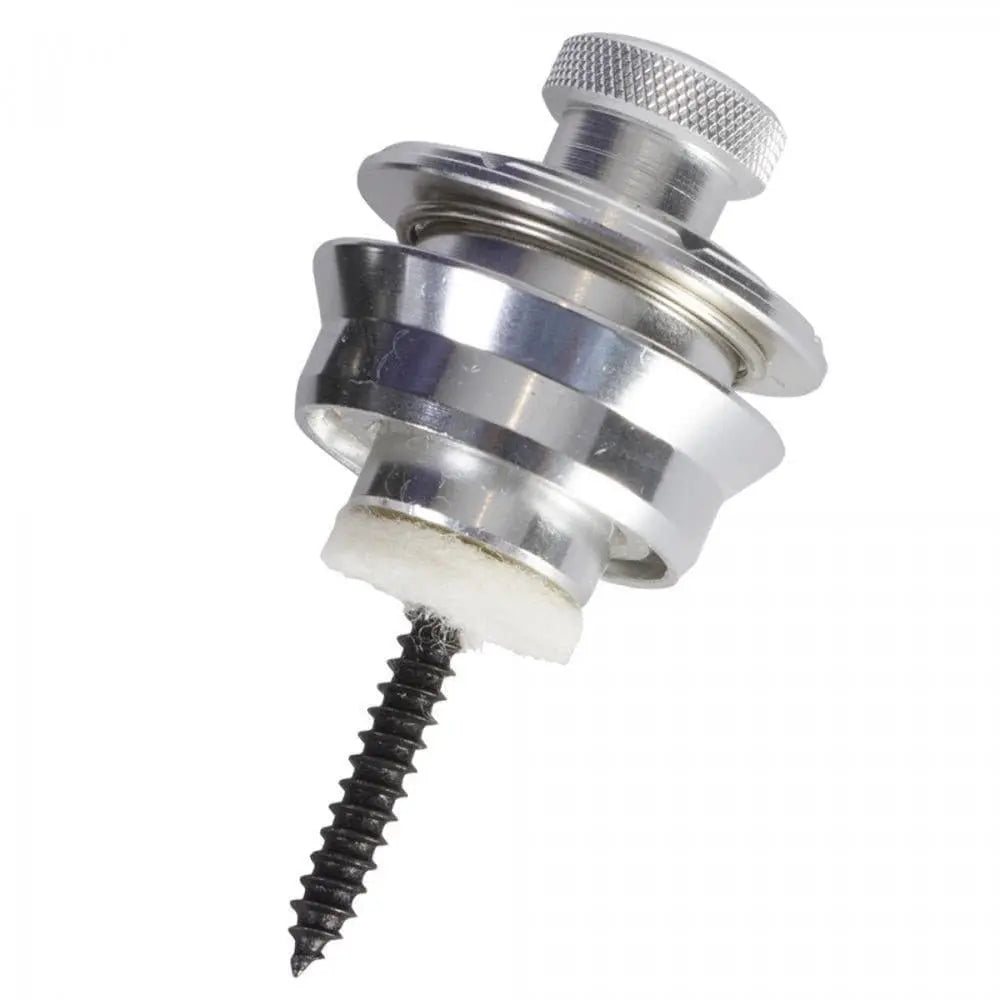 On - Stage Solid Brass Strap Locks - Chrome - Richards Guitars Of Stratford Upon Avon