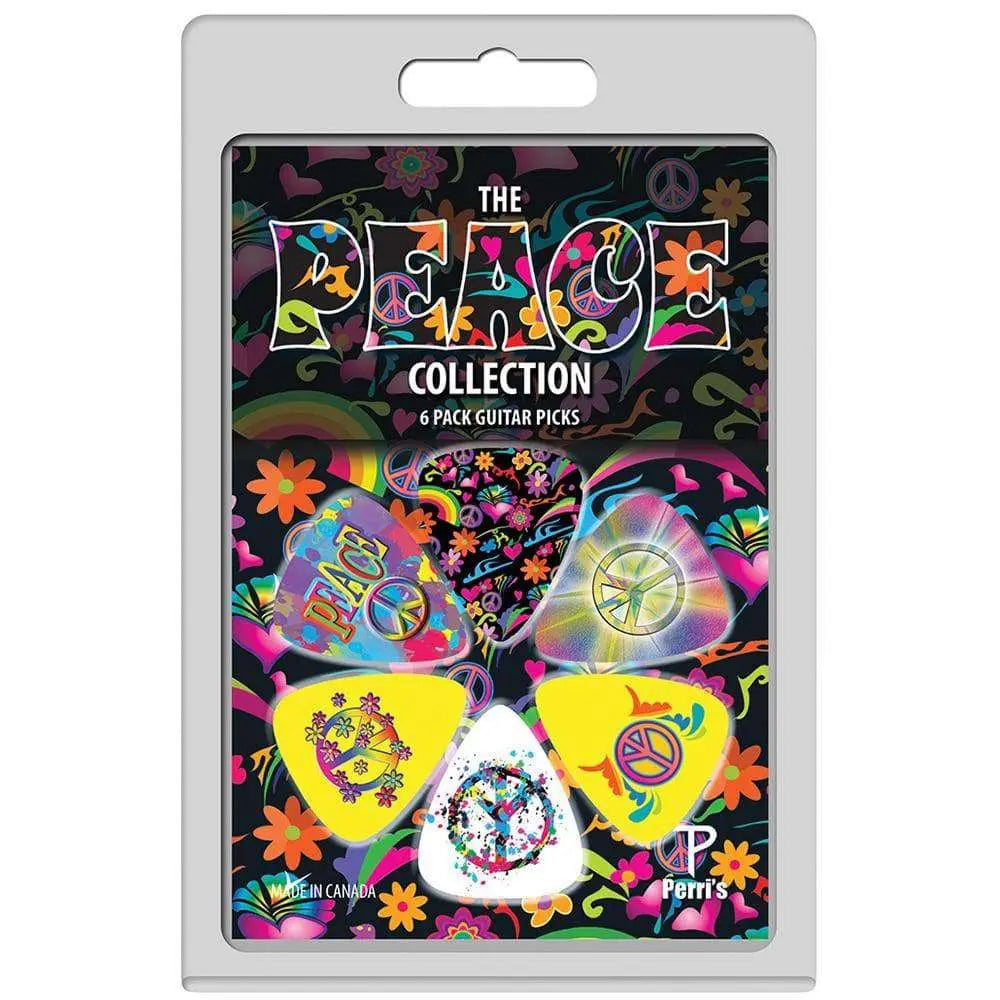Perri's 6 Pick Pack ~ Peace - Richards Guitars Of Stratford Upon Avon