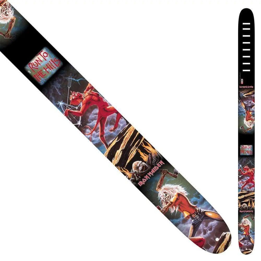 Perri's Leather Guitar Strap ~ Iron Maiden ~ Skull Fang - Richards Guitars Of Stratford Upon Avon