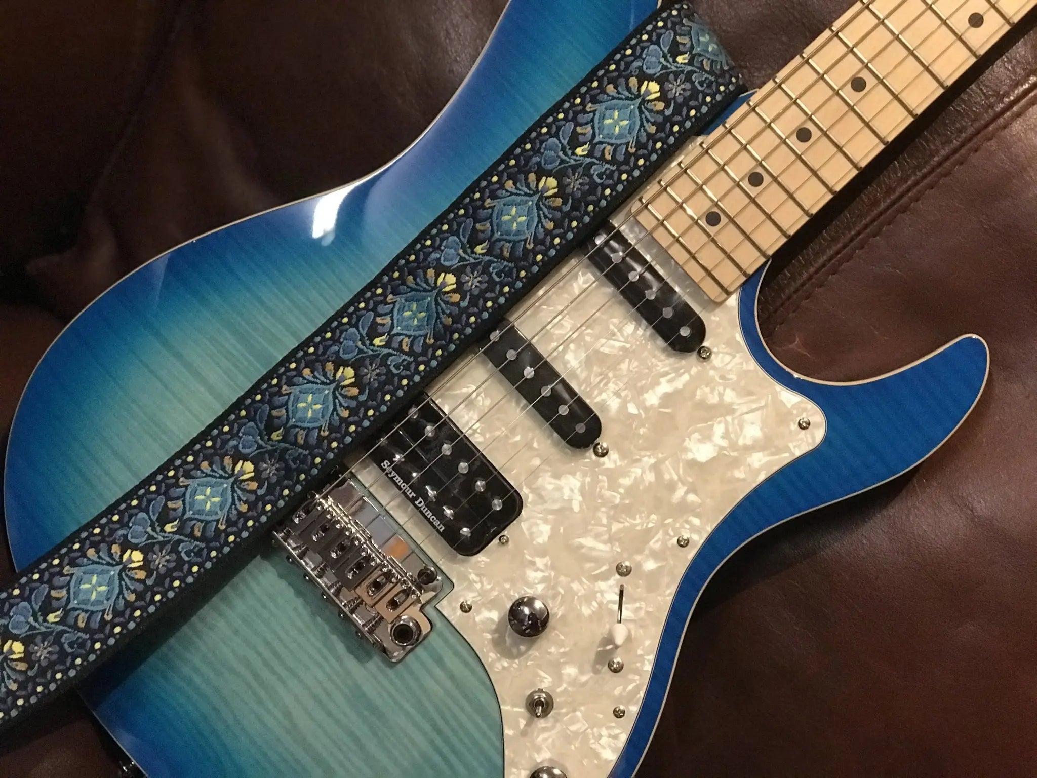 SMJ Reserve Collection "Adonis Blue" Guitar Strap - Richards Guitars Of Stratford Upon Avon