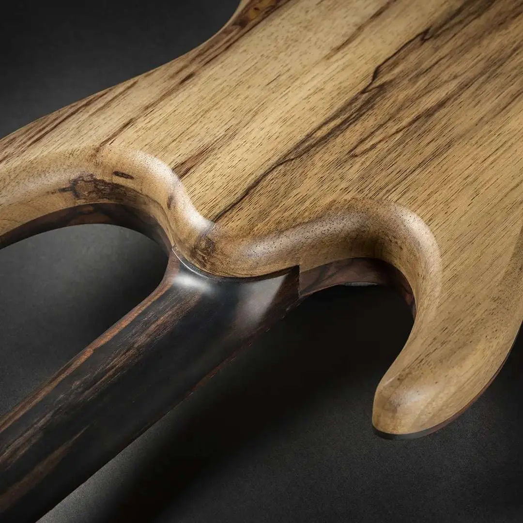 Valenti Carved Semi Hollow Nebula Solid Figured Ebony - Richards Guitars Of Stratford Upon Avon