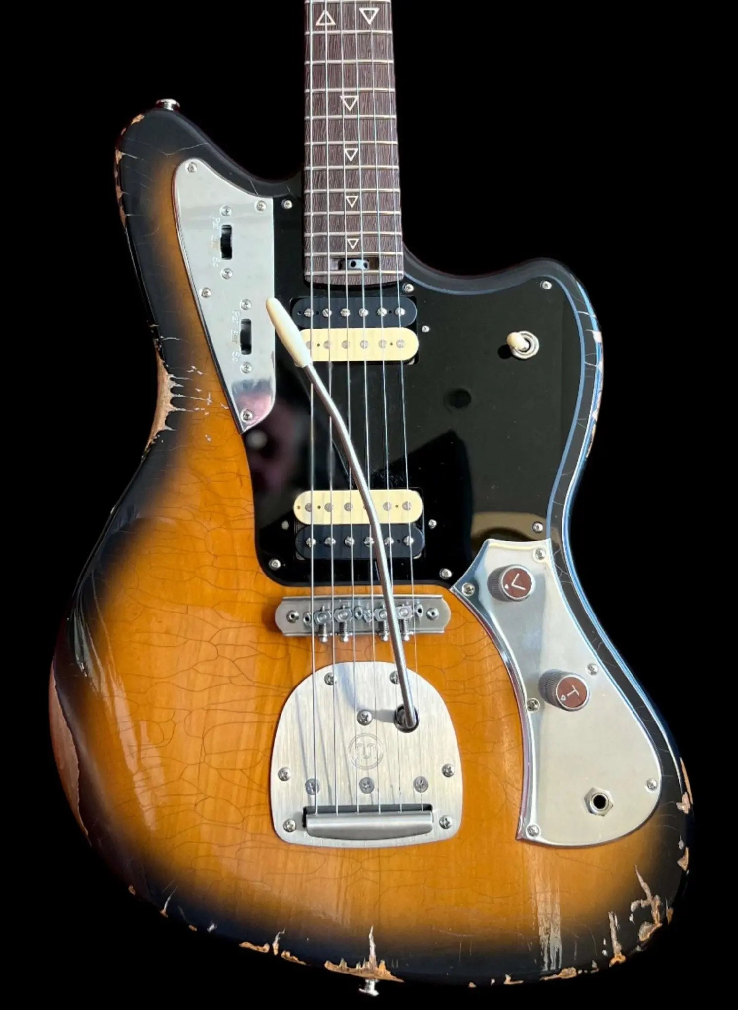 Valiant Jupiter Sunburst Distressed Mastery - With Stainless Steel Frets Upgrade - Ultimate Luxury Hand Crafted Electic Guitar - Richards Guitars Of Stratford Upon Avon