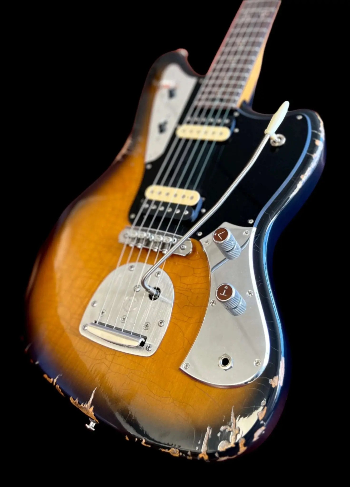 Valiant Jupiter Sunburst Distressed Mastery - With Stainless Steel Frets Upgrade - Ultimate Luxury Hand Crafted Electic Guitar - Richards Guitars Of Stratford Upon Avon