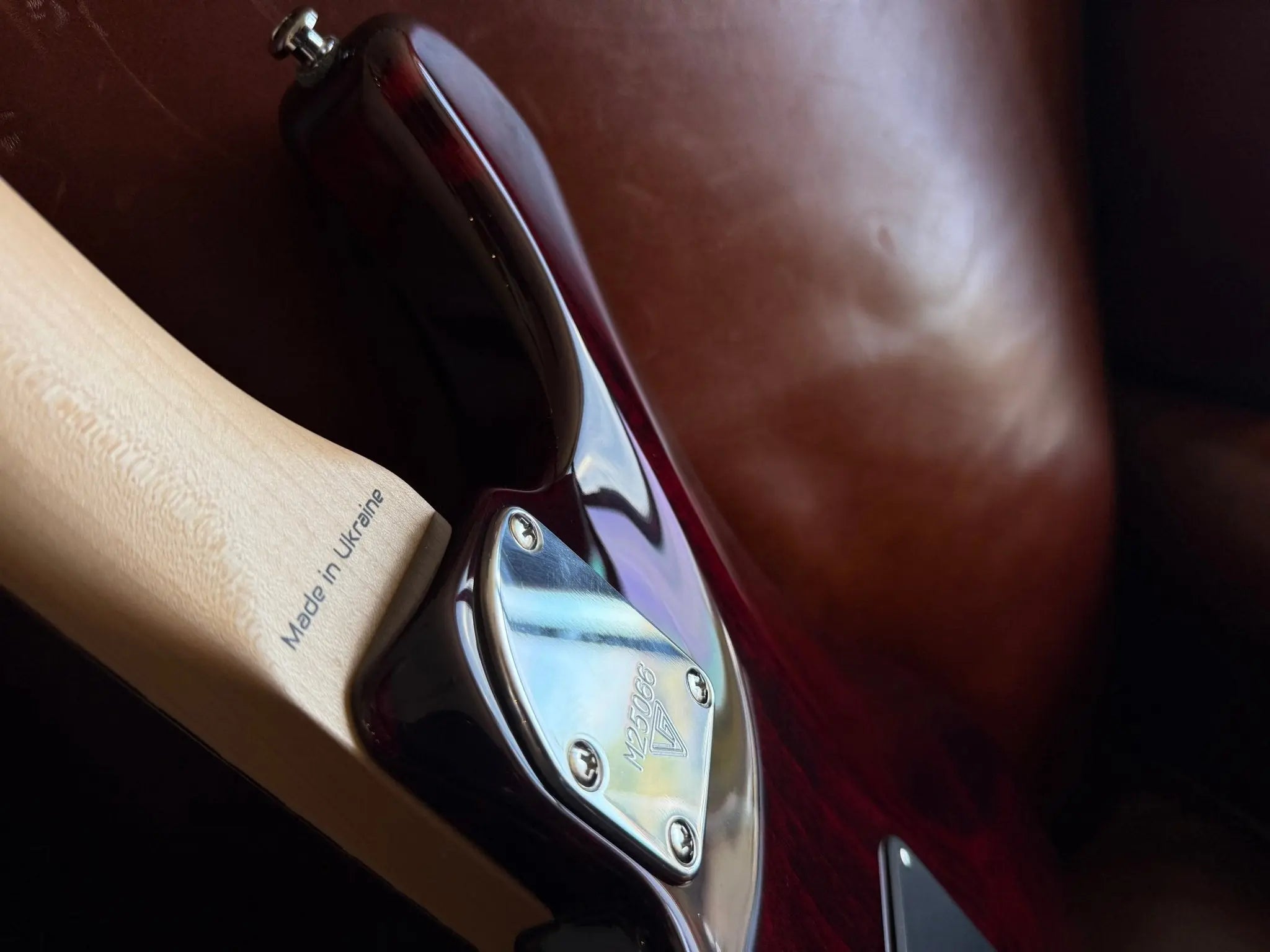 Valiant Mercury Burgundy Red w' 1 Piece Body & Stainless Steel Frets - Richards Guitars Of Stratford Upon Avon