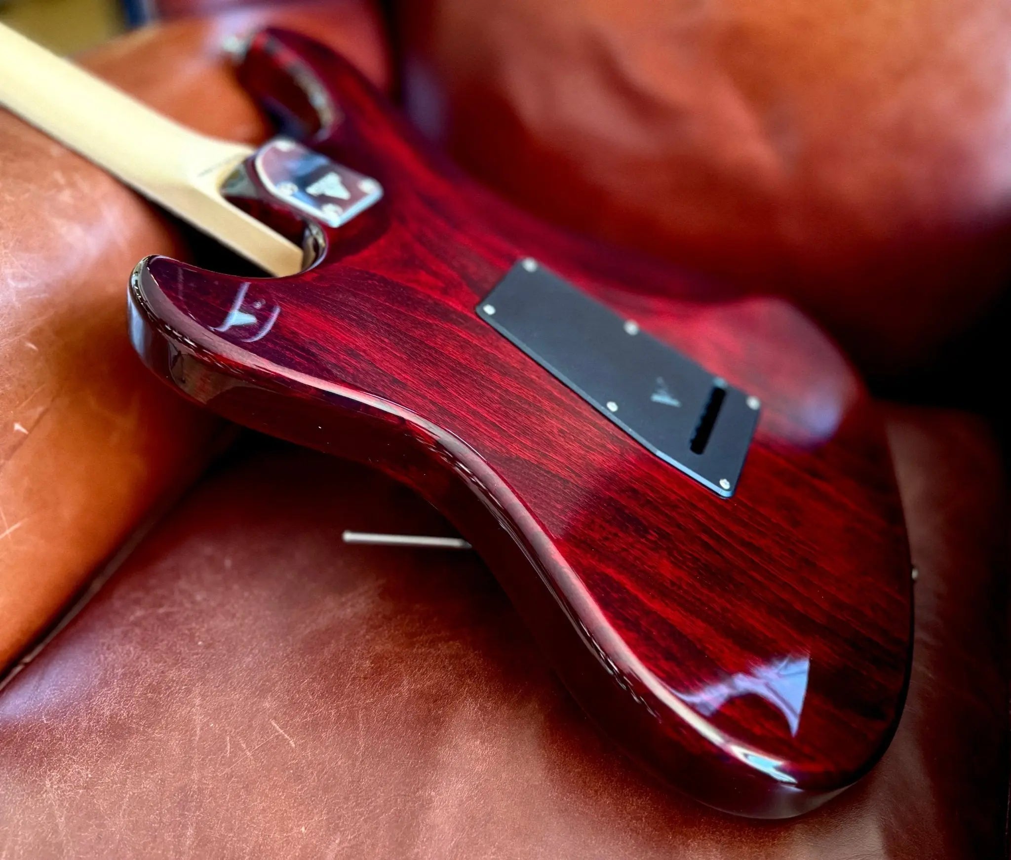 Valiant Mercury Burgundy Red w' 1 Piece Body & Stainless Steel Frets - Richards Guitars Of Stratford Upon Avon