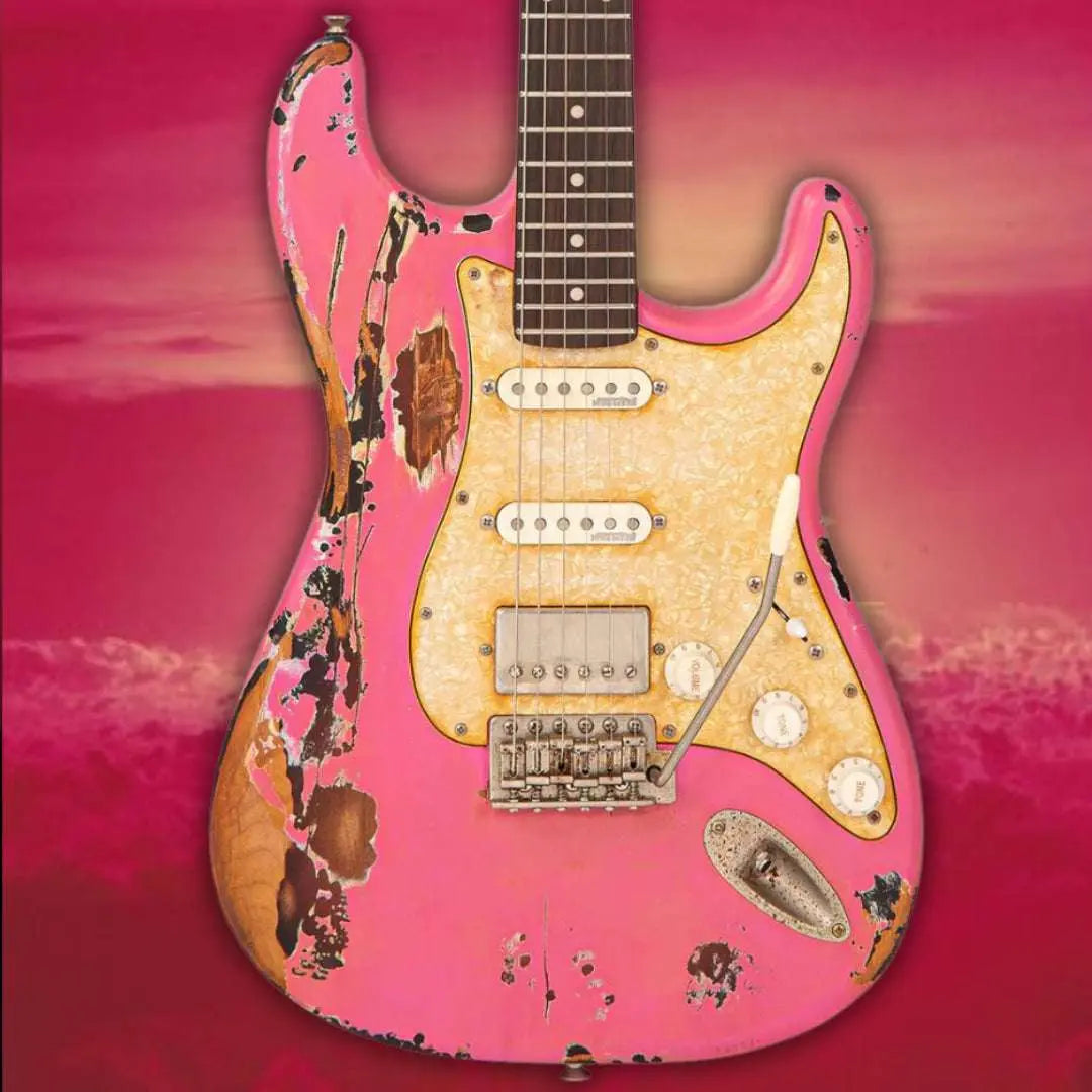 Vintage ProShop "Industrial Punk" Custom V6 in Radioactive Bubblegum Pink & FREE Custom Pro Setup - Richards Guitars Of Stratford Upon Avon