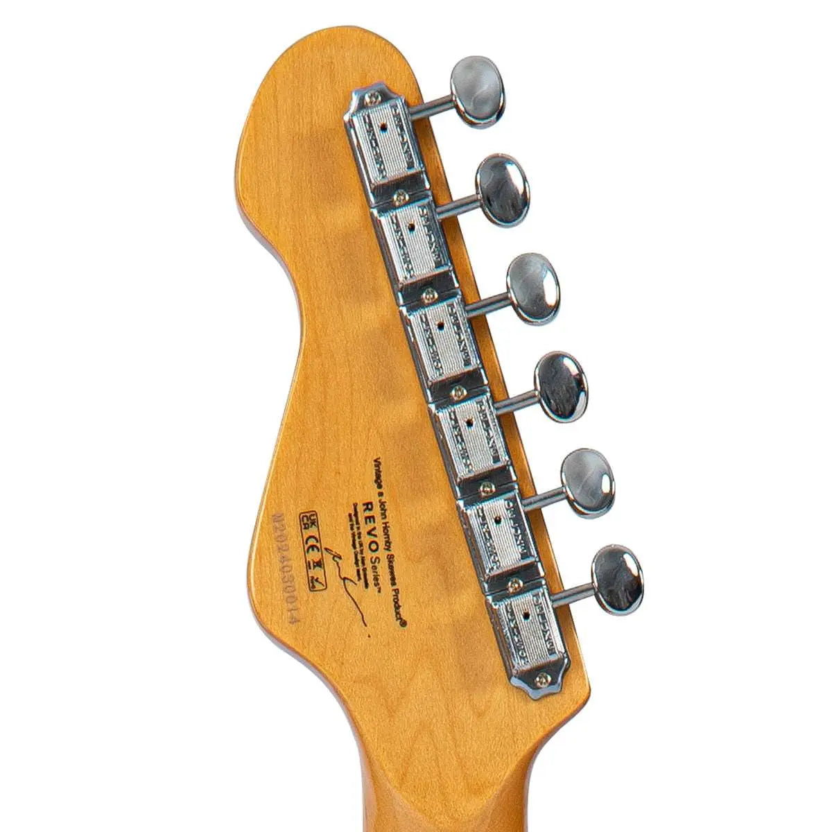 Vintage REVO Series 'Colt HH Twin Hardtail' Electric Guitar ~ Laguna Blue - Richards Guitars Of Stratford Upon Avon