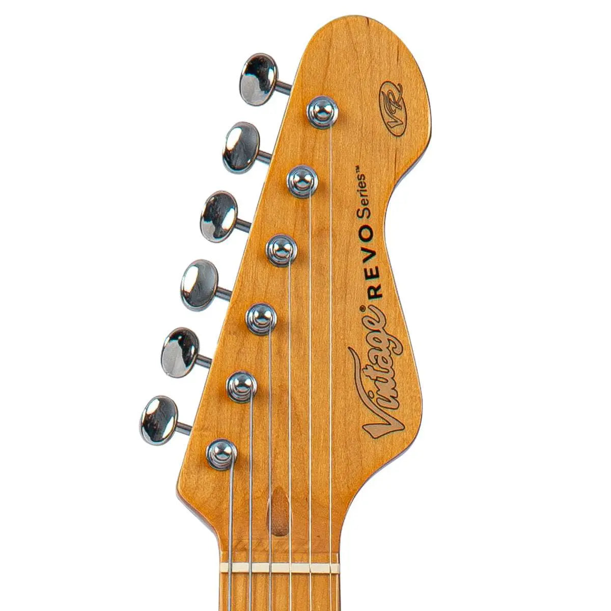 Vintage REVO Series 'Colt HH Twin Hardtail' Electric Guitar ~ Laguna Blue - Richards Guitars Of Stratford Upon Avon