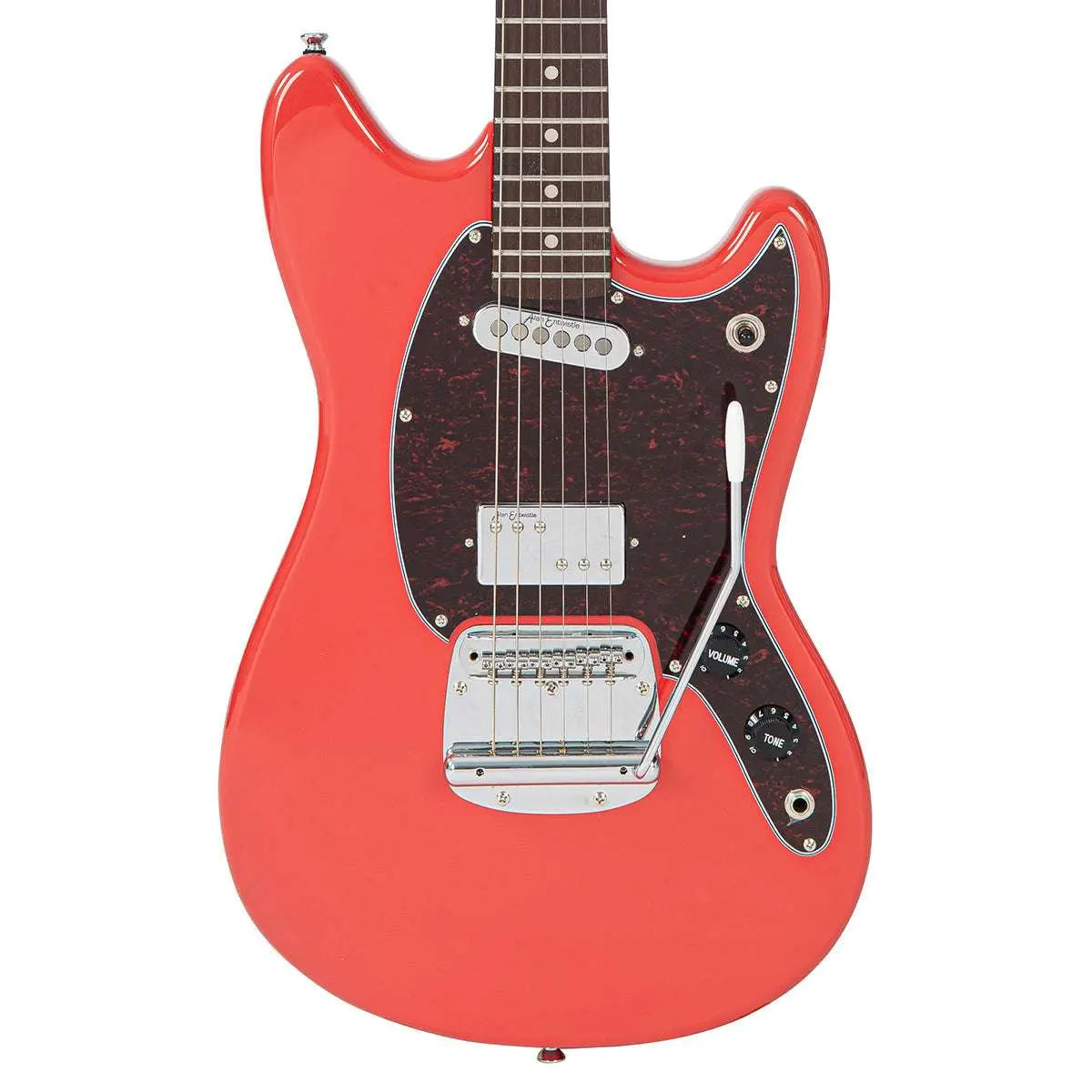 Vintage REVO Series 'Colt' HS Duo Electric Guitar ~ Firenza Red - Richards Guitars Of Stratford Upon Avon