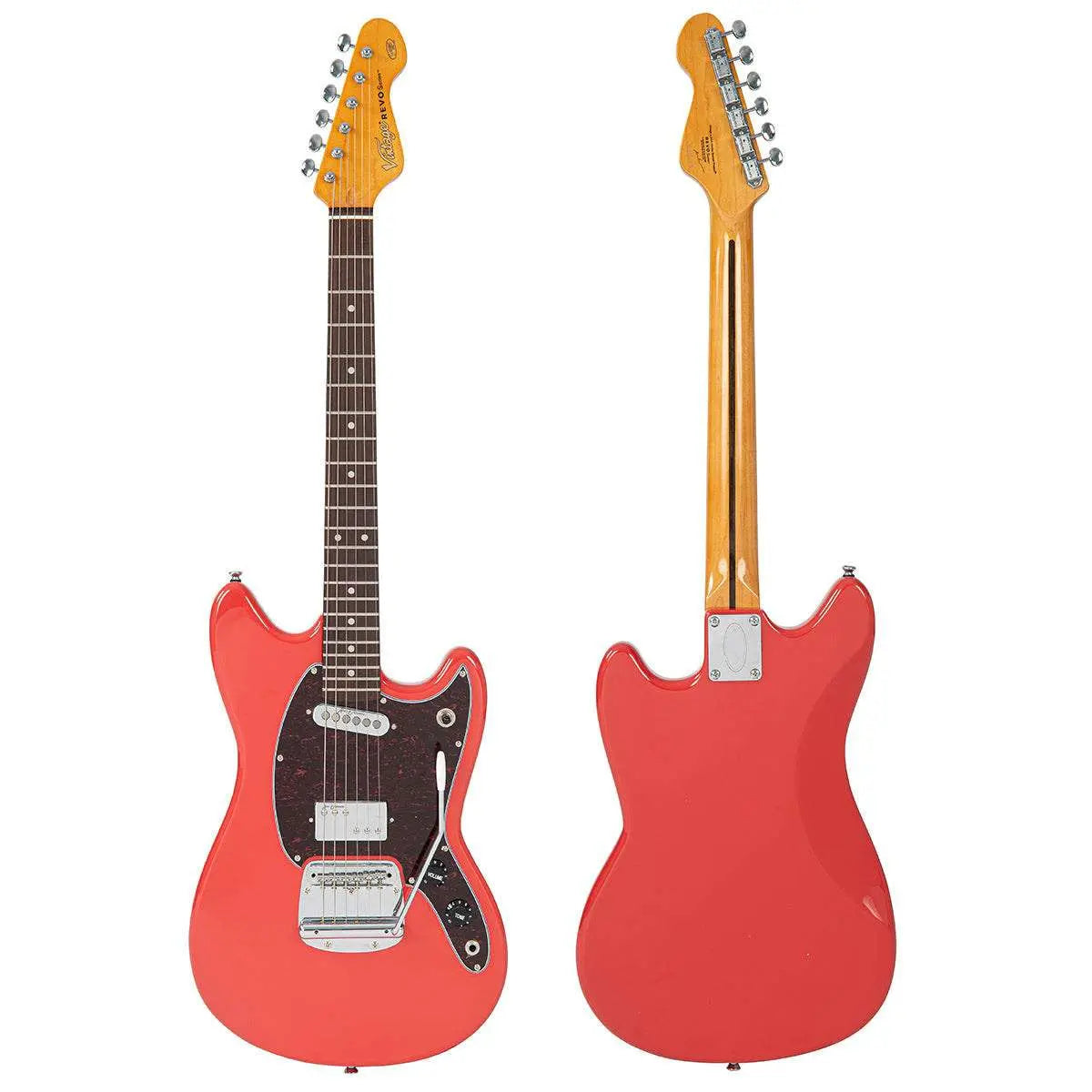 Vintage REVO Series 'Colt' HS Duo Electric Guitar ~ Firenza Red - Richards Guitars Of Stratford Upon Avon