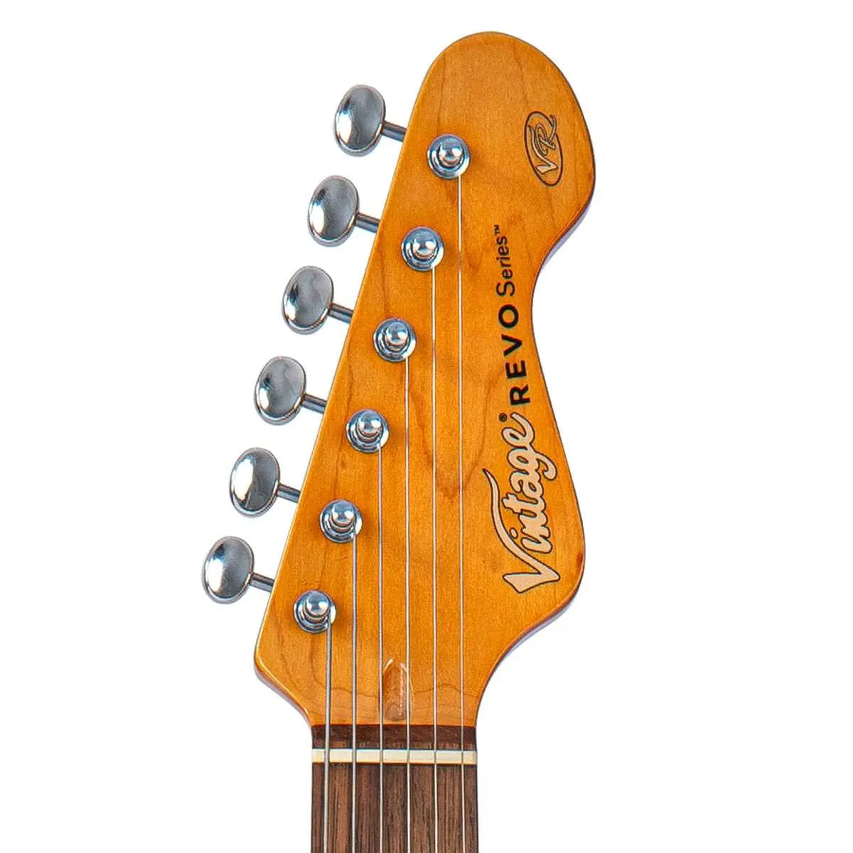 Vintage REVO Series 'Colt SS Twin' Electric Guitar ~ Vintage White - Richards Guitars Of Stratford Upon Avon