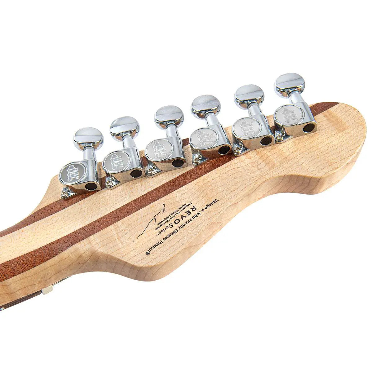 Vintage REVO Series 'Integra' Electric Guitar ~ Satin Natural - Richards Guitars Of Stratford Upon Avon