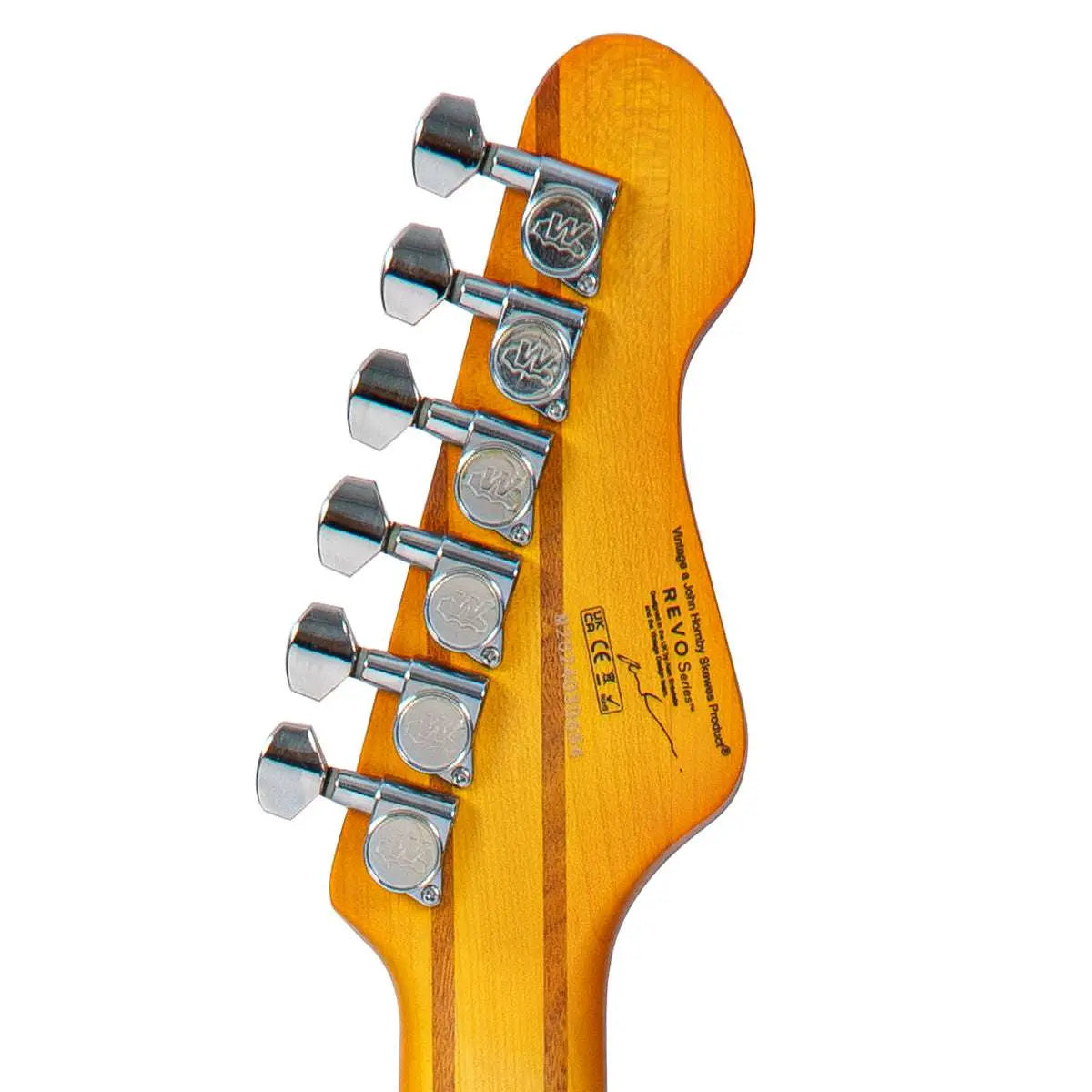 Vintage REVO Series 'Integra' Guitar ~ Amberburst - Richards Guitars Of Stratford Upon Avon