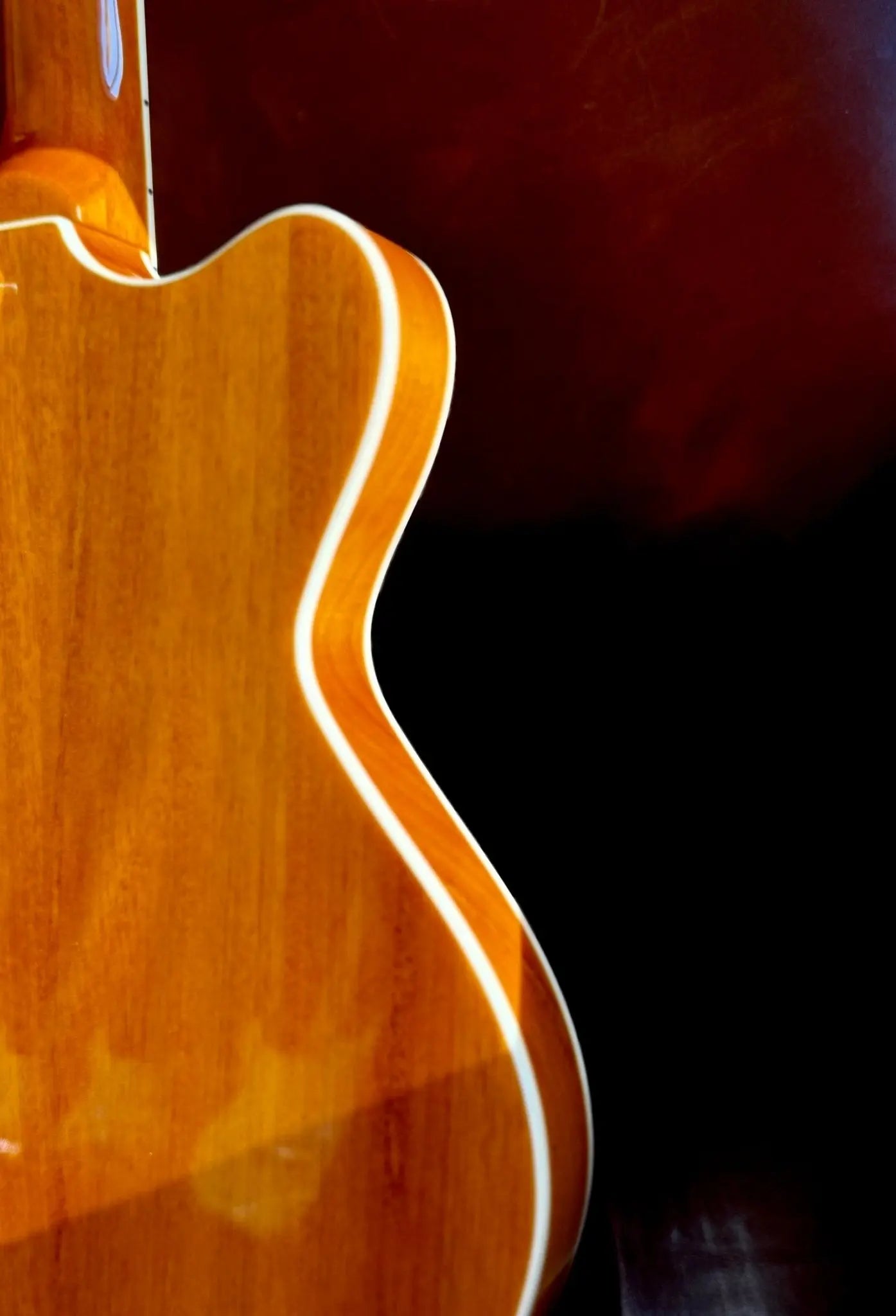 Vintage REVO Series 'Superthin' Electric Guitar ~ Amberburst - Richards Guitars Of Stratford Upon Avon